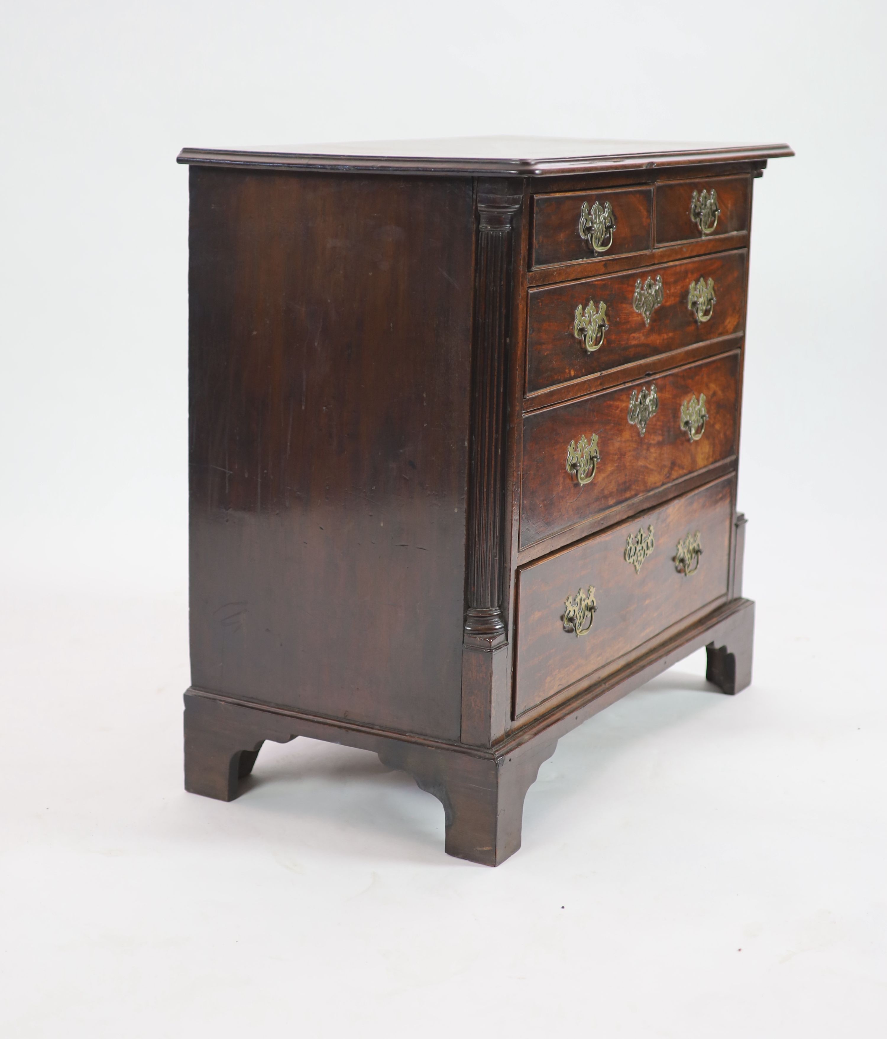 A George III mahogany chest W.87cm D.49cm H.83cm